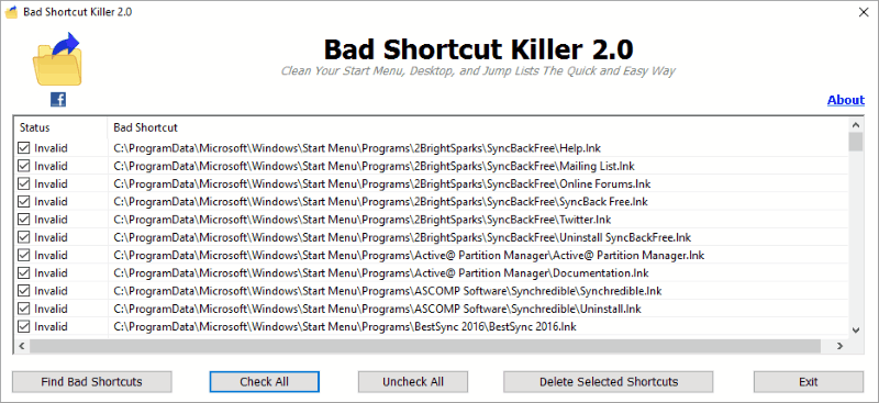 Bad Shortcut Killer