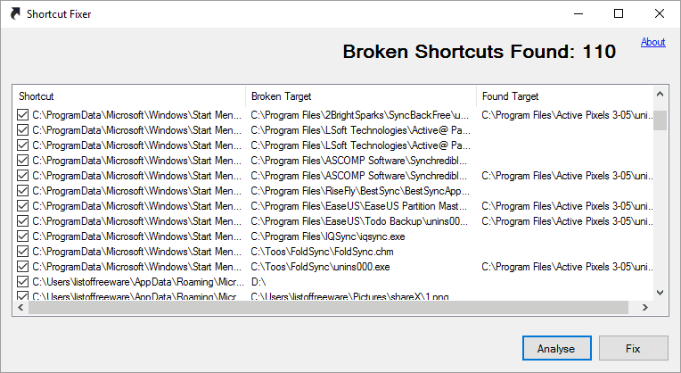 Shortcut Fixer
