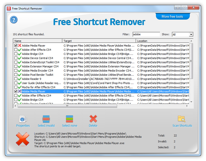 Free Media Shortcut Tool