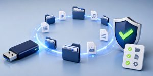 Full USB drive scan checking folders, files, and coverage