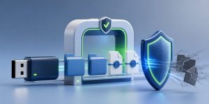 Scanning closed USB files through a protected security check